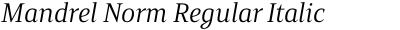 Mandrel Norm Regular Italic